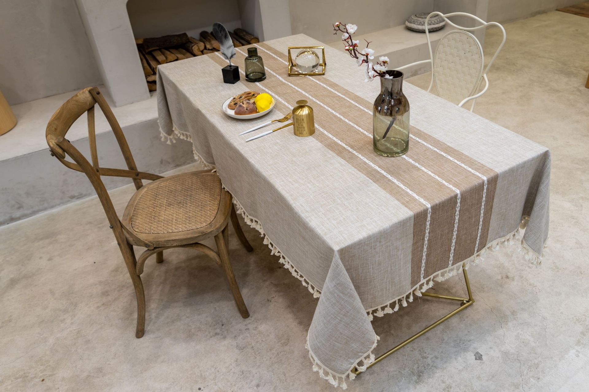 Cross-border home textile cotton and linen embroidered tablecloth, party dust-proof, Christmas festival, kitchen, banquet and gathering bestseller tablecloth pic 24