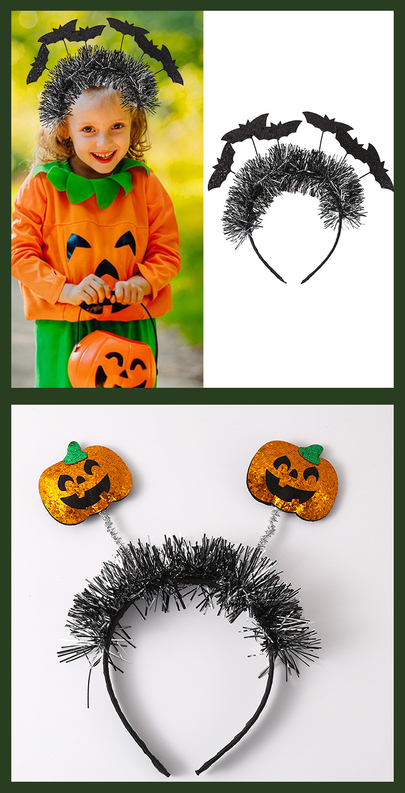 2024新款跨境发饰 万圣节恶魔幽灵南瓜发箍 派对头扣聚会表演头箍 其他分类精选详情14