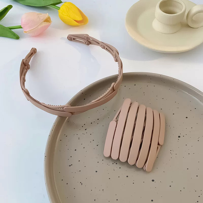 The extendable hairband is a portable foldable headband for going out. It is a new invisible headband for women, a summer Internet celebrity in 2021 pic 8