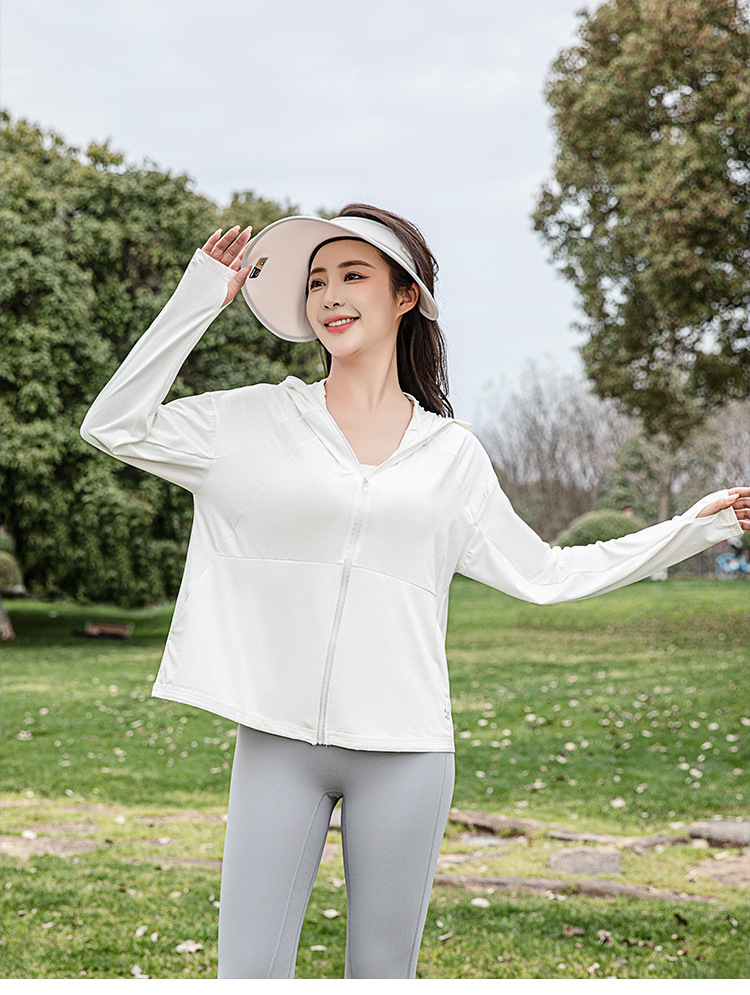Summer outdoor UPF200+ sun-protective clothing, UV-resistant natural yarn sun-protective clothing for women, thin ice silk sun-protective clothing pic 27