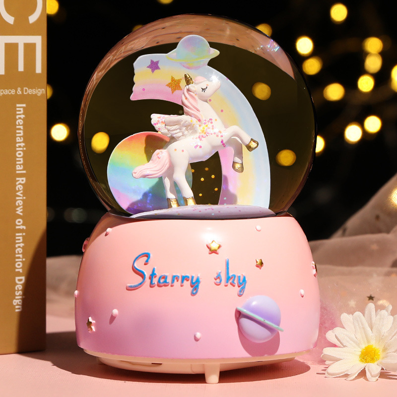Astronaut Crystal Ball, music box, music box, Snowfall, Mermaid Princess, girls, children, birthday gifts, Christmas pic 13
