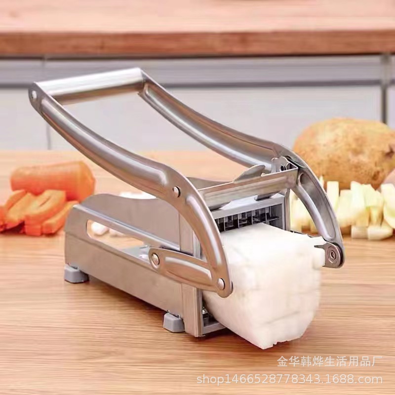 The best-selling cross-border kitchen household potato cutter, a stainless steel multi-functional potato and cucumber cutter, comes with a free staples pic 2