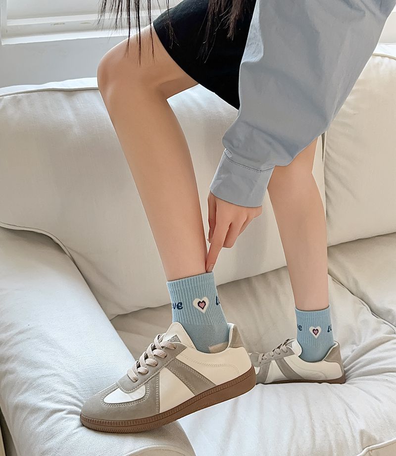 无骨袜子女五分袜春夏薄款短筒网眼透气防臭运动袜精梳棉学生短袜详情21