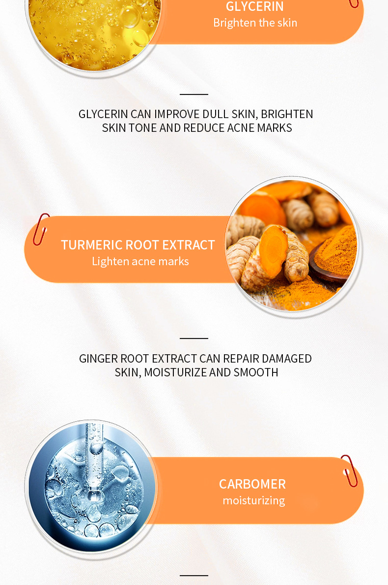 Full English Turmeric Essence SADOER Antioxidant Moisturizing Essence 30ml Cross-border export factory wholesale pic 5