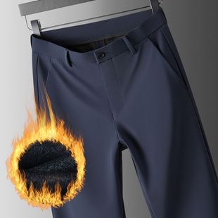 2024秋冬季新款牛仔裤男士宽松直筒休闲百搭四季大码长裤加绒可选详情5