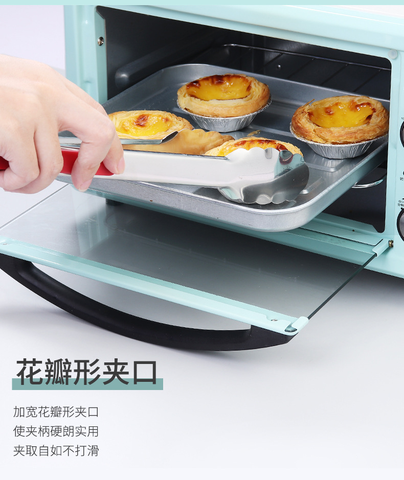 Food tongs, stainless steel barbecue tongs, buffet food tongs, kitchen heat-resistant bread tongs, hotel barbecue steak tongs pic 8
