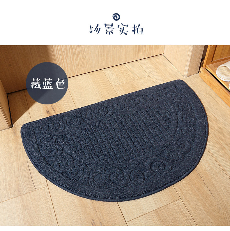 Wholesale of retro polypropylene semi-circular floor MATS, door MATS, living room carpets, bathroom and bathroom anti-slip floor MATS pic 6
