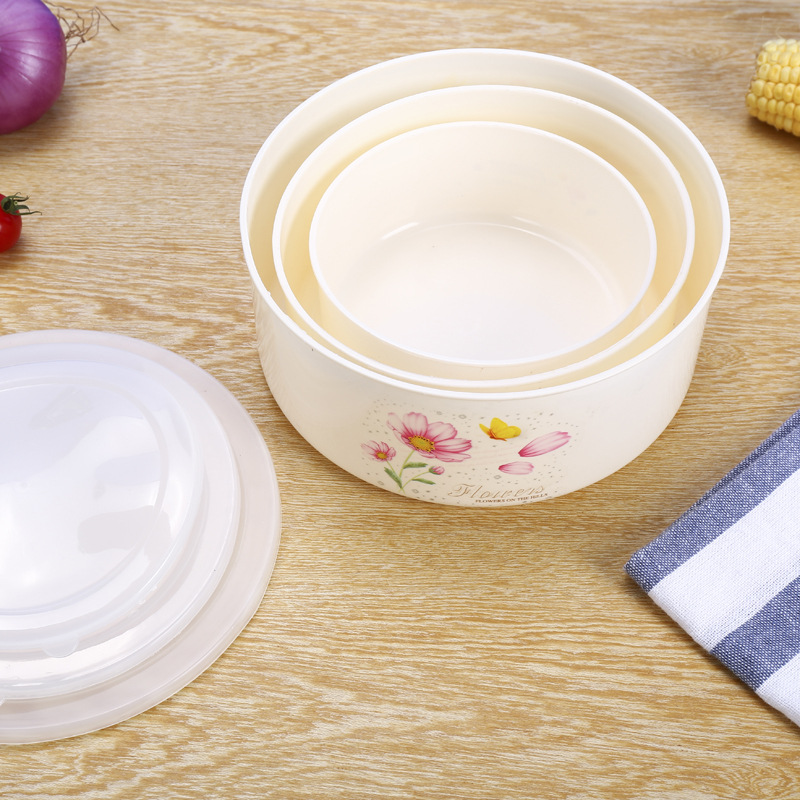 [Factory Direct Sale] High-quality and reasonable gift set of three-piece round microwave food preservation box pic 3