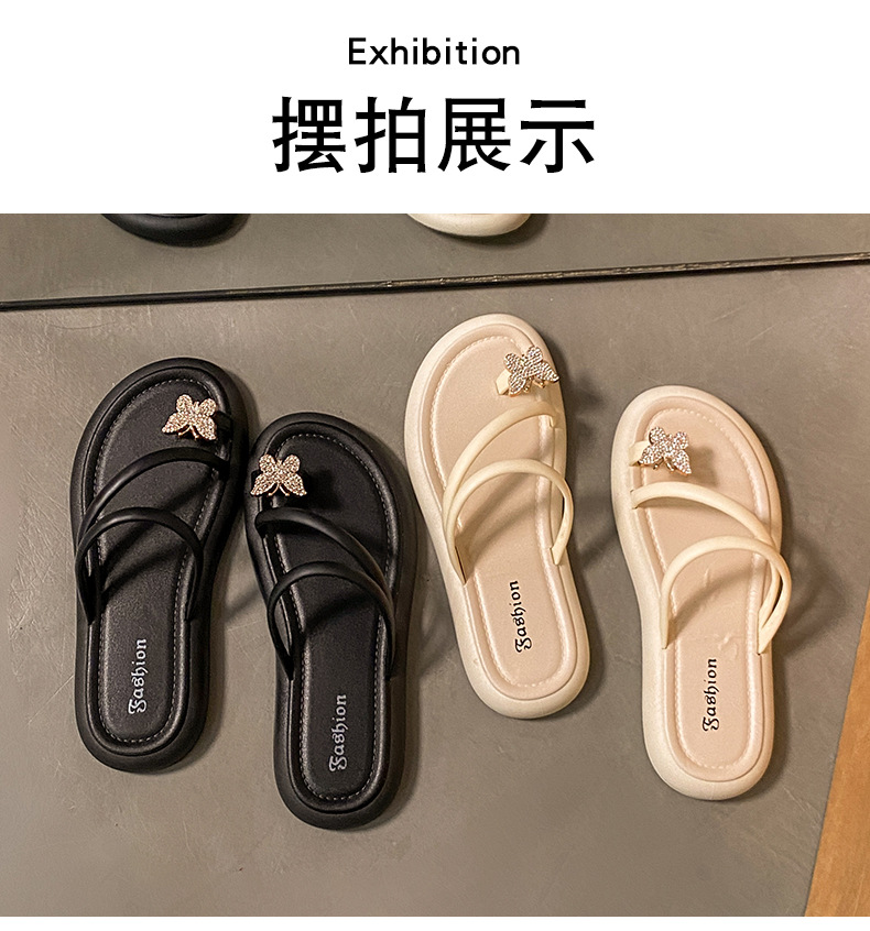 2024年新款时尚厚底凉鞋女夏季仙女风百搭软底防滑套趾沙滩罗马鞋详情24