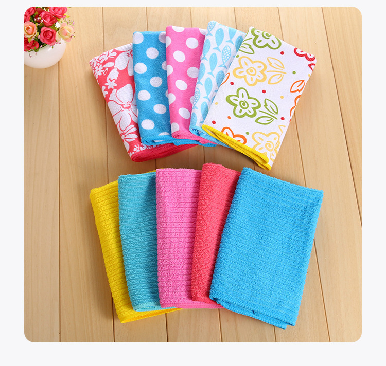 Fine fiber rags, dishcloths, household kitchen towels, housework cleaning, degreasing, table cleaning, glass cleaning, car cleaning cloths pic 11