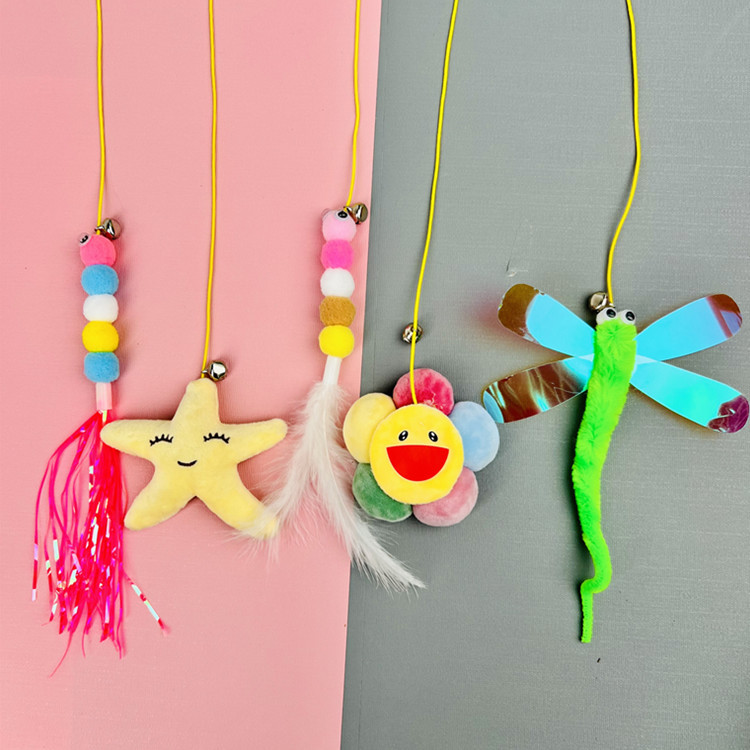 New cat-playing stick, swing, hanging door, cat toy, butterfly with catnip, self-entertainment, hanging, telescopic and adjustable pic 73