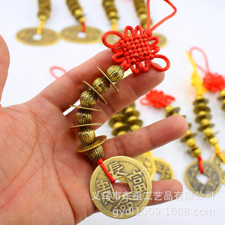 Genuine copper coins, Arhat beads, Five Emperors coins, copper coins, woven Five Emperors coins, pendants, copper coin craftsmanship, hanging signs, and Eight Trigrams plate manufacturers pic 38