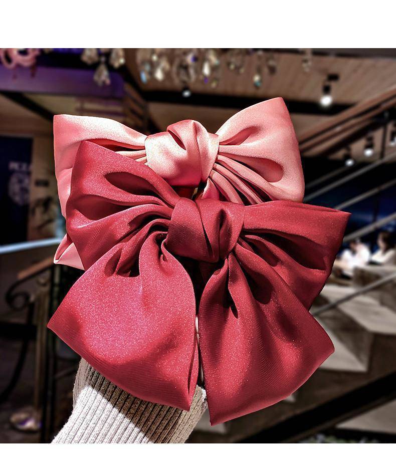 ins Korean-style large bow hair accessory, jk hair clip, fabric at the back of the head, Japanese-style school spring hair clip, hair rope and hairpin pic 9