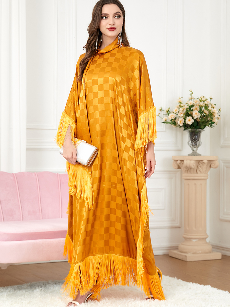 3294穆斯林衣服长袍跨境女装下游爆款中东长袖拼接蝙蝠袖连衣裙子详情17