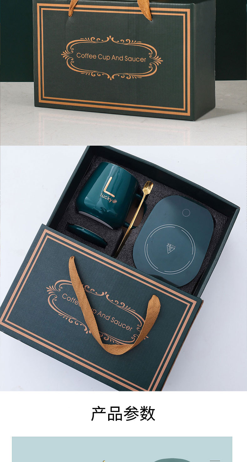 Warm Warm Cup 55-degree Constant temperature Cup Gift box Set Event Gift Printed advertising logo Souvenir Ceramic mug pic 24