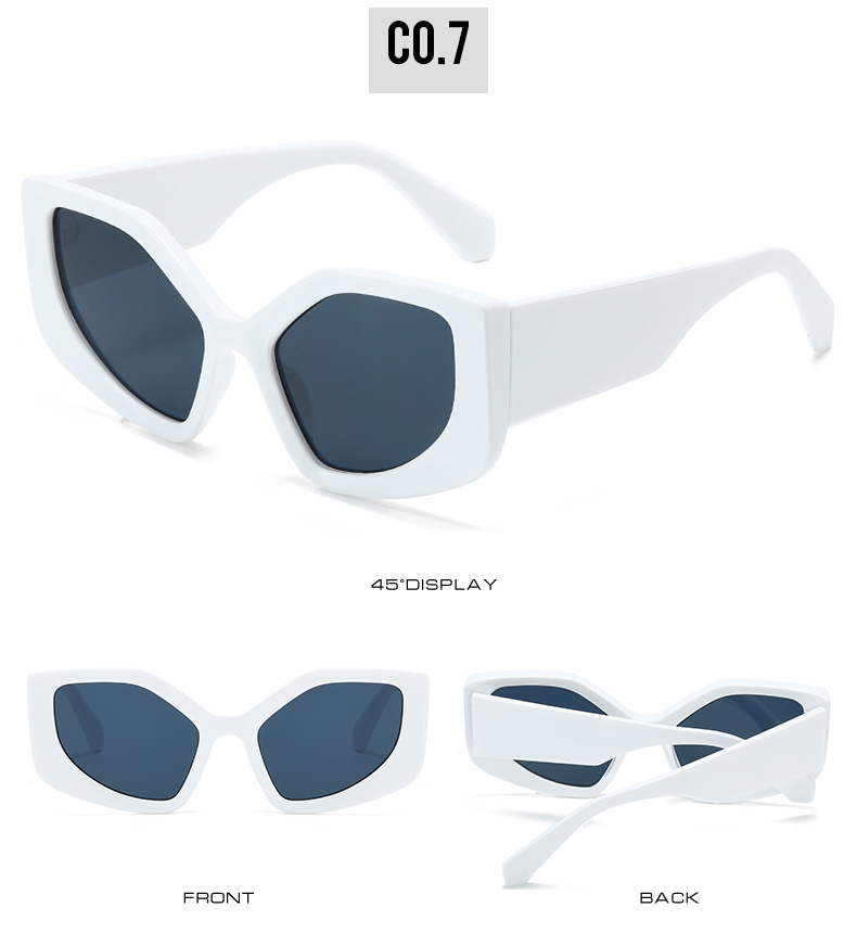 2023跨境新款猫眼太阳镜 欧美亚马逊新品热款个性炫彩彩虹色墨镜详情13
