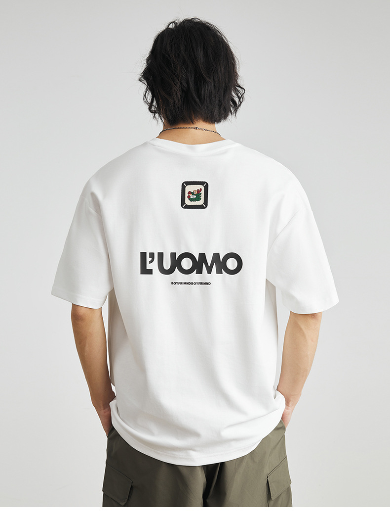 亦止男装龙年刺绣印花印花T恤男短袖夏季新款休闲情侣半袖上衣潮详情2