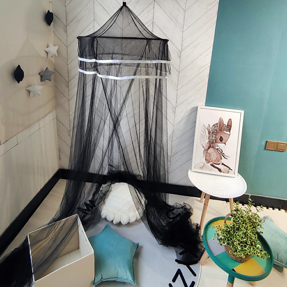 厂家直销小圆顶成人吊挂蚊帐 吊顶公主折叠钢丝蚊帐详情6