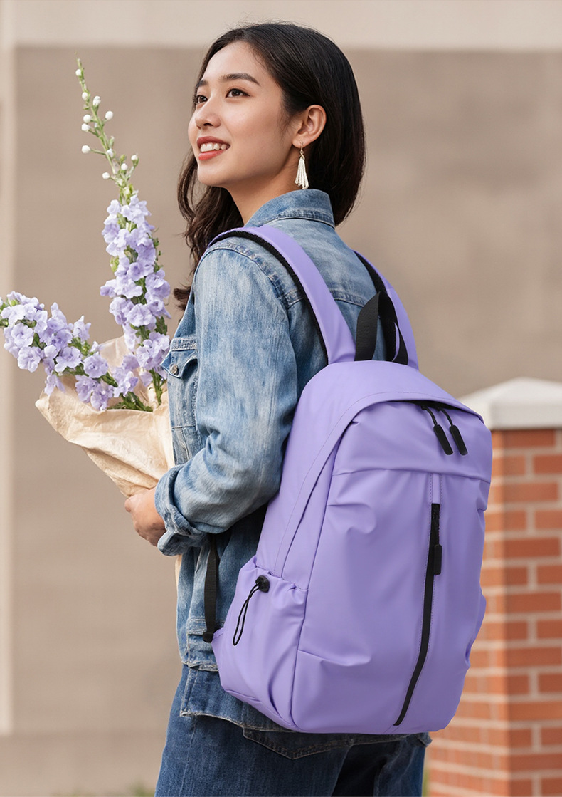 外贸出口双肩包男女高级感户外休闲旅行包大容量双肩包百搭书包详情12