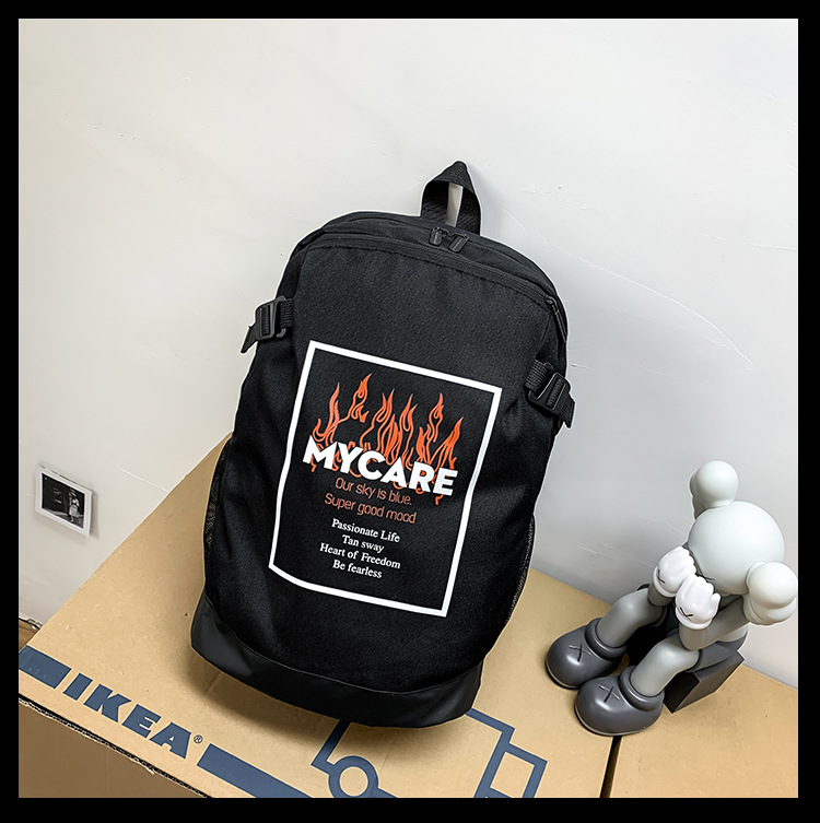 2021 Korean version fashionable couple style cartoon print cool backpack, large-capacity trendy schoolbag for junior and senior high school students pic 49