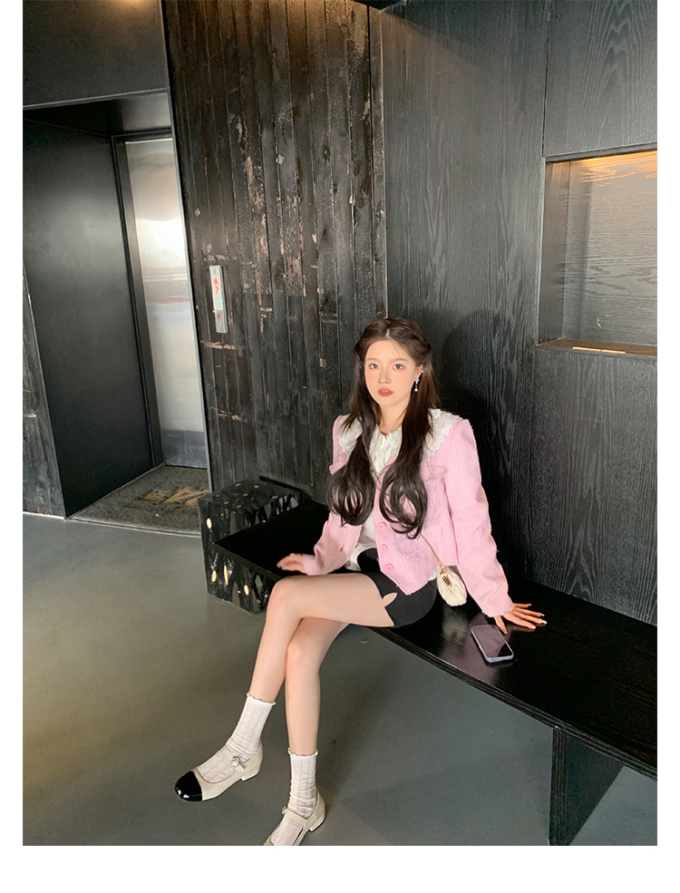 百搭时装真皮女鞋春秋小香风气质单鞋子法式玛丽珍鞋女高跟鞋粗跟详情41