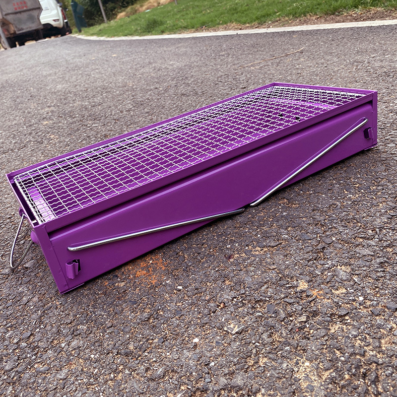 厂家现货新品网红马卡龙色烤漆户外烧烤炉BBQ便携式折叠烧烤架详情8