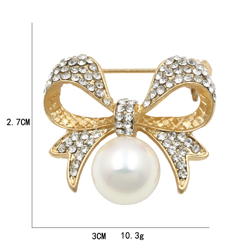 胸针 新款韩版时尚胸花 蝴蝶结别针 防走光领针女 服饰配饰品批发详情3