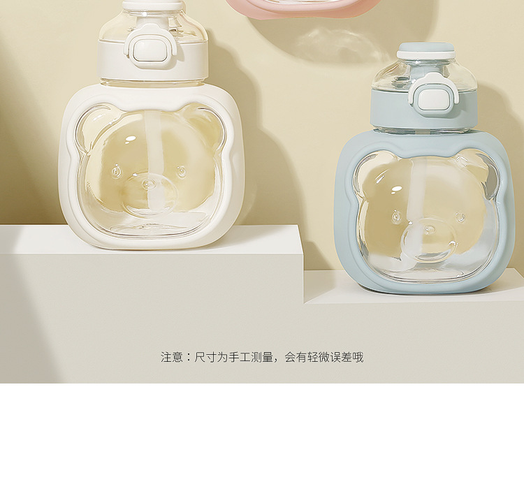 Little Tea Diary Disney Bear Summer New High Appearance Level Large Capacity Plastic Cup Student Portable bouncy lid Straw Plastic Water Cup 1000ML pic 20