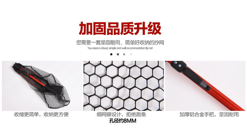 27703 LEO/ Leou [Aluminum Alloy Single Section Triangular Folding Fishing Net] Flying Fishing Hand-drawn Fishing Net Fishing Gear Export pic 2