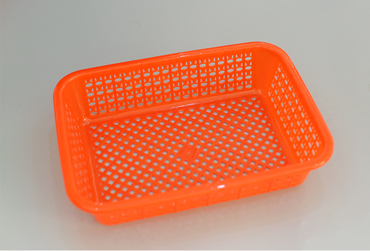 Rectangular plastic blue thickened storage basket for kindergarten toys, kitchen vegetable washing basket, small basket for supermarket classification and organization pic 15
