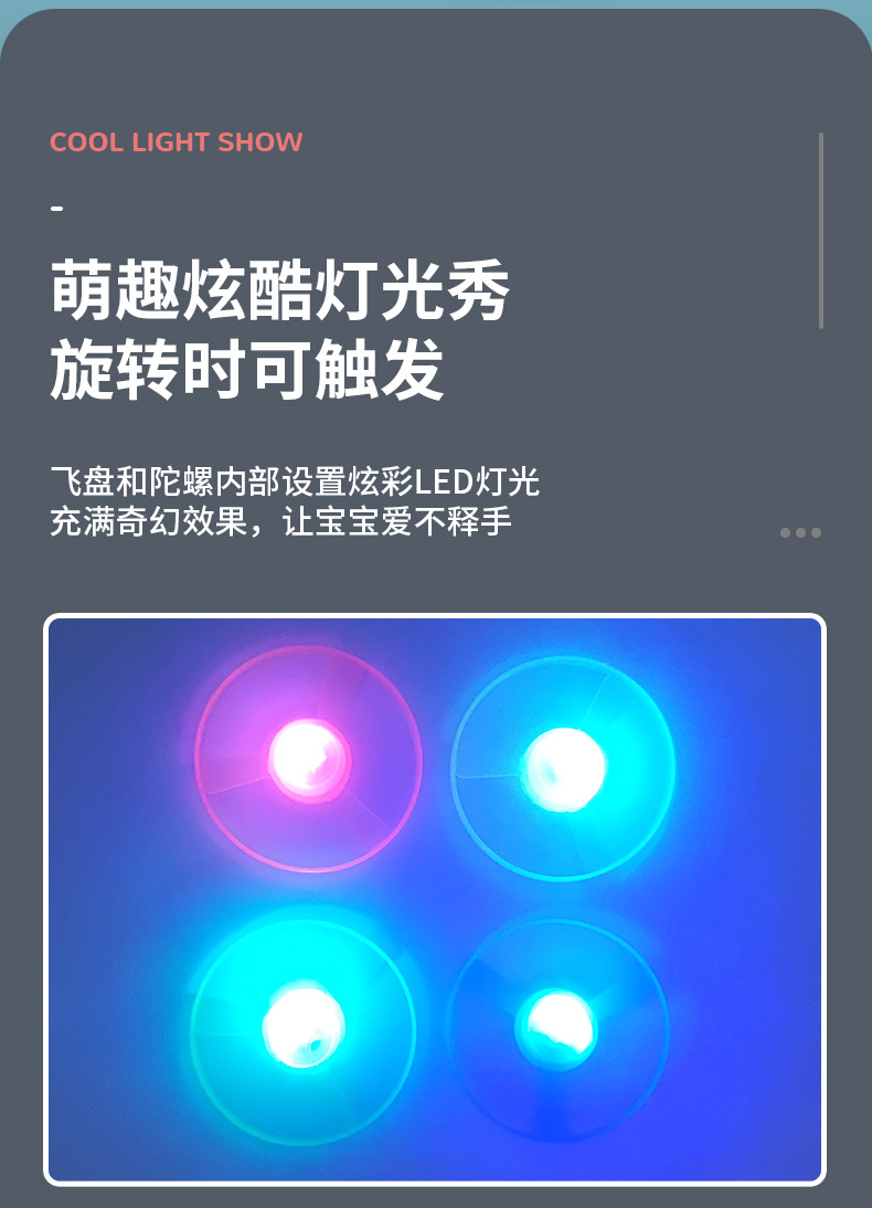 网红飞天发光竹蜻蜓抖音户外休闲飞盘陀螺枪飞行男3孩5女儿童玩具详情6