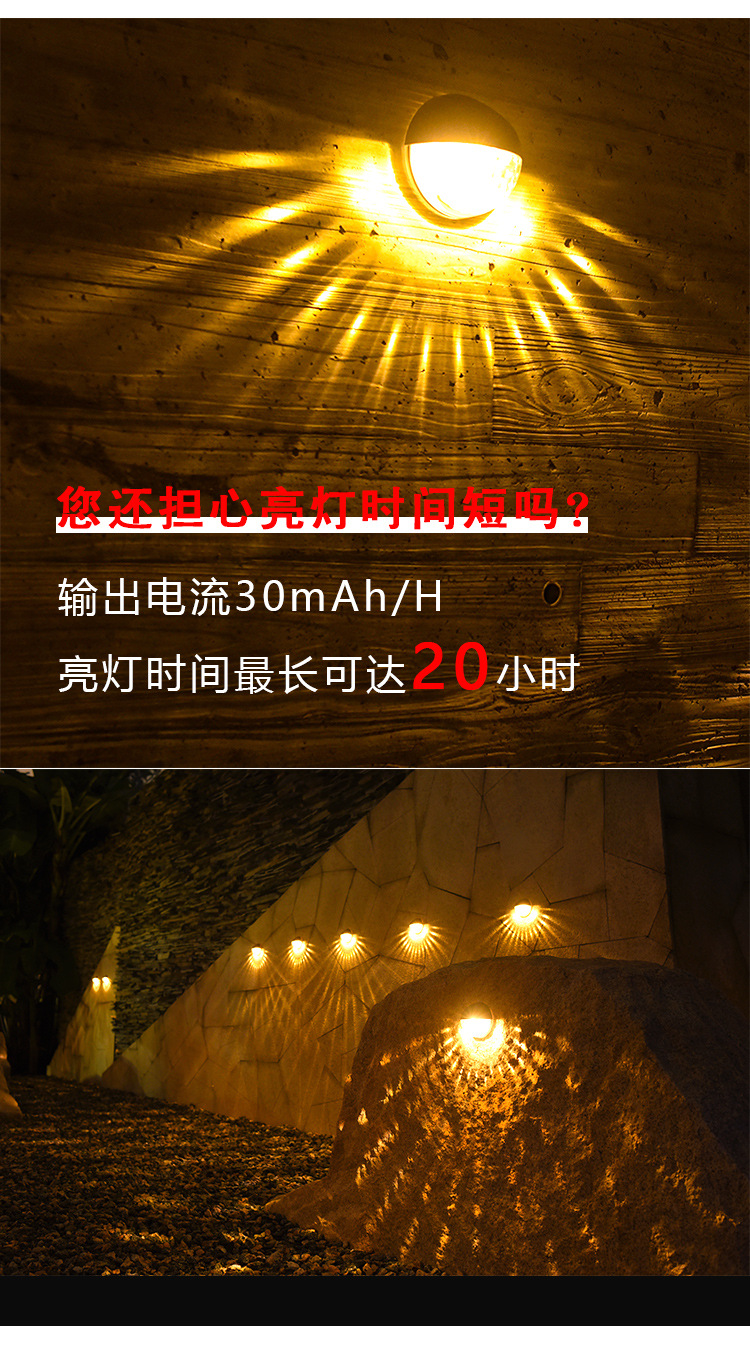 Cross-border solar fence lights, outdoor courtyard garden atmosphere decorative lights, household solar fence lights pic 5