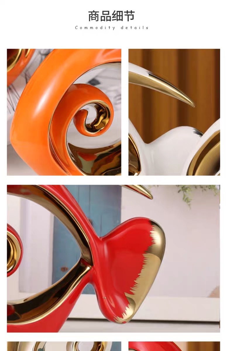 Creative light luxury fish-themed ceramic decorative items, soft furnishings, TV cabinets, bookcases, entrance hall, home, housewarming gifts pic 8