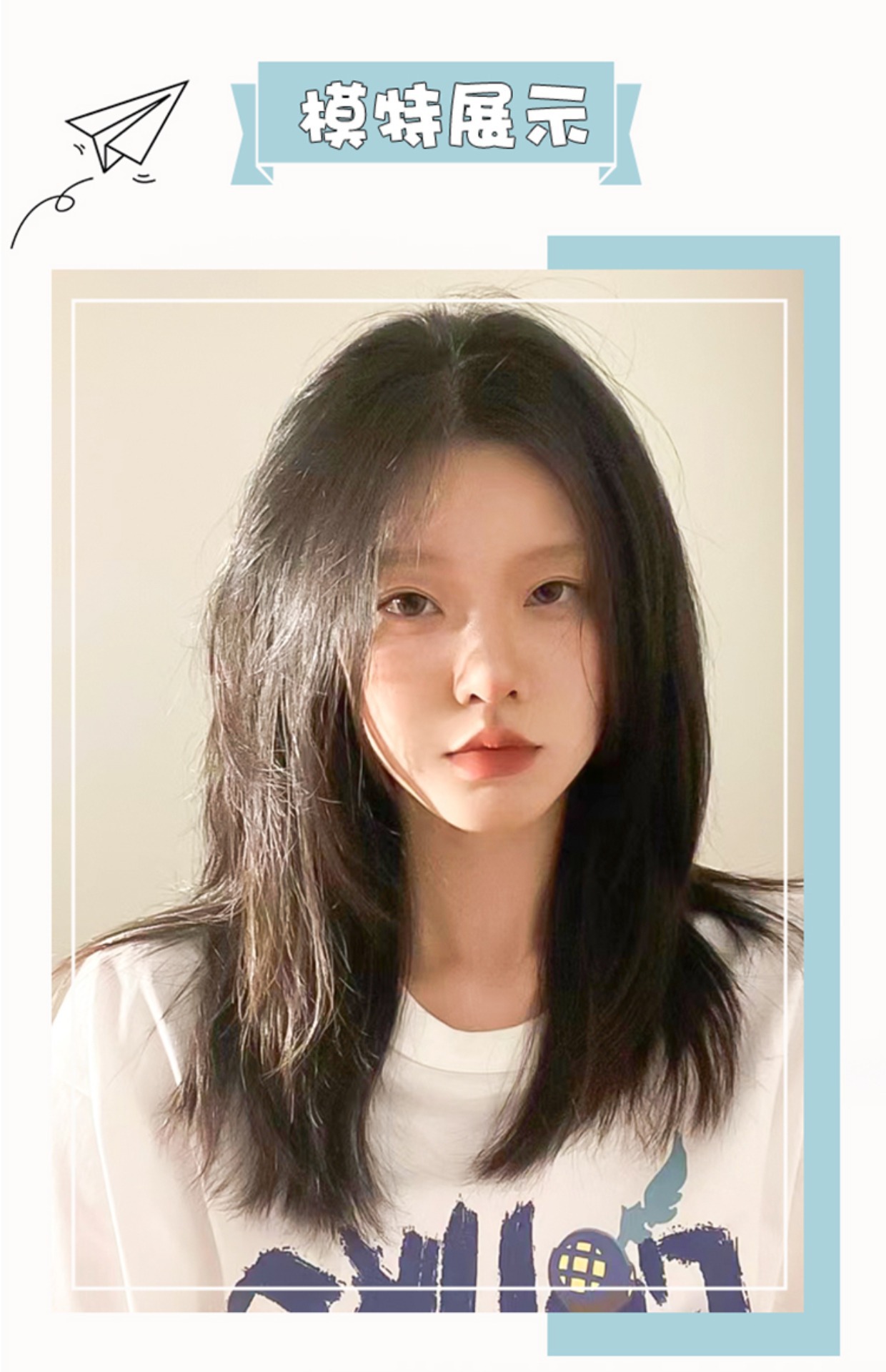 前蕾丝假发女中长发夏季自然仿全真人发中分八字刘海锁骨发全头套详情7