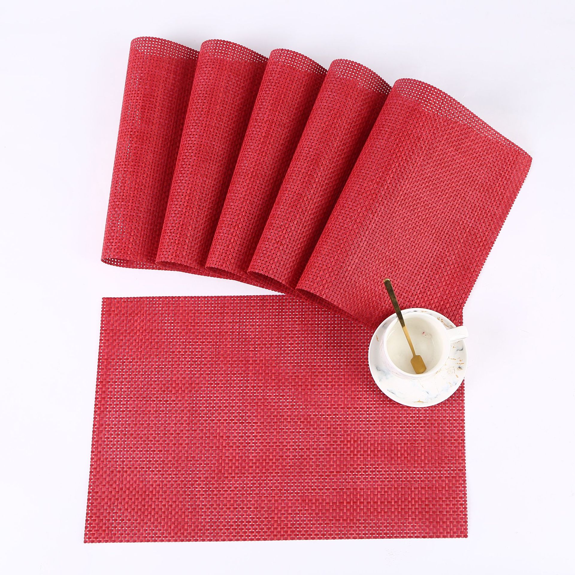 简约风长方形餐垫家居隔热餐桌垫餐厅酒店西餐垫跨境防水餐盘垫详情3