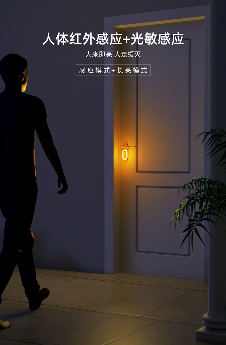 2023 buena gran mensaje sensor luz venta directa de fábrica transfronteriza nuevo producto creativo madera sólida inteligente sensor pequeño regalo de luz de la noche pic 3