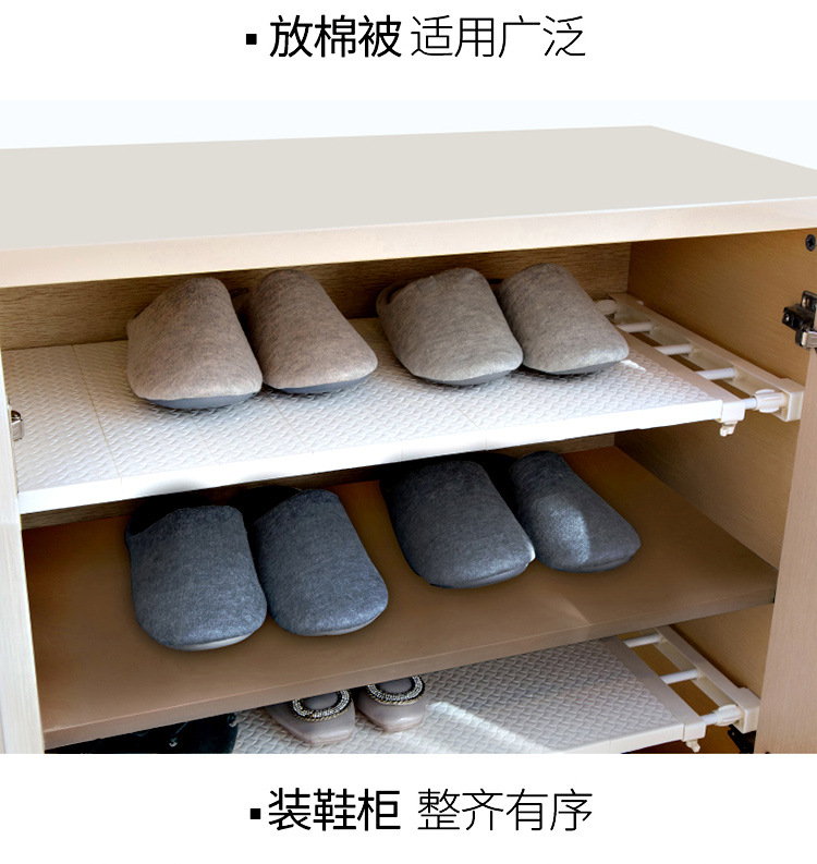 Wardrobe storage, layered partition cabinet, nail-free storage rack, kitchen cabinet, bathroom partition layer rack, dormitory telescopic organization rack pic 23