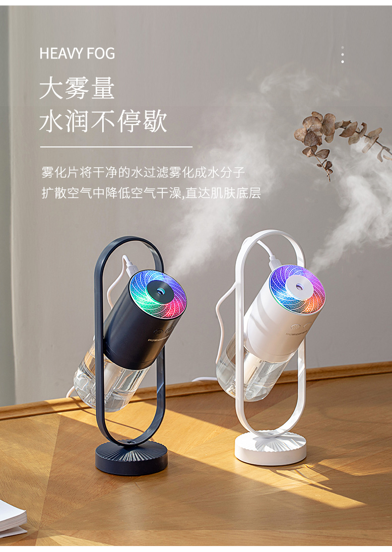 Creative rotatable projection USB charging mini Magic Shadow humidifier Moisturizing, hydrating, anti-dryness air purifier pic 5