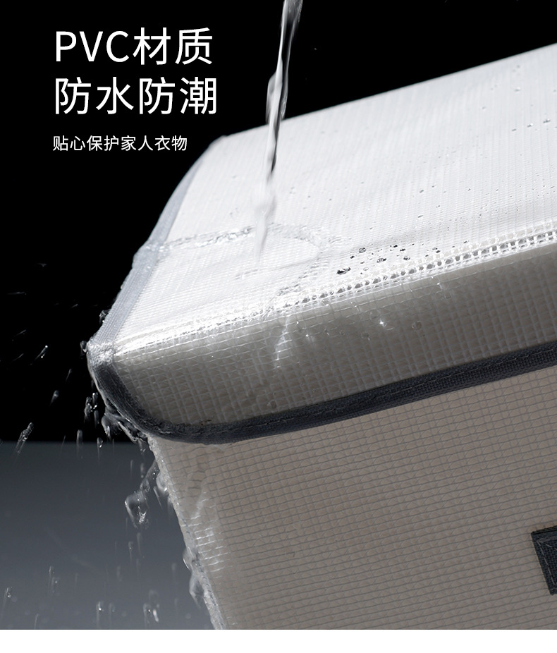 带盖折叠衣服收纳盒衣柜内衣物被子储物收纳箱儿童玩具整理箱详情5