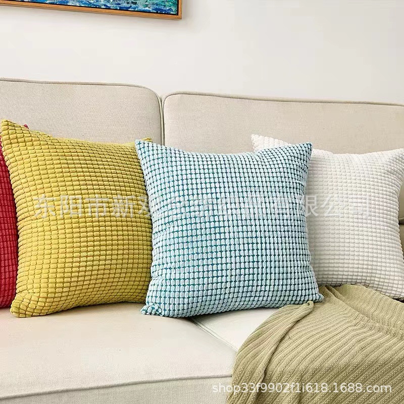 New plain short plush cushion cover, corn kernel pillow cover, short plush cushion, red pillow cover wholesale pic 23