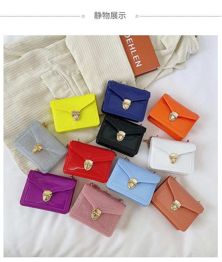 2021夏季新款PVC果冻包mini时尚花边小方包化妆包单肩斜挎ins女包详情65