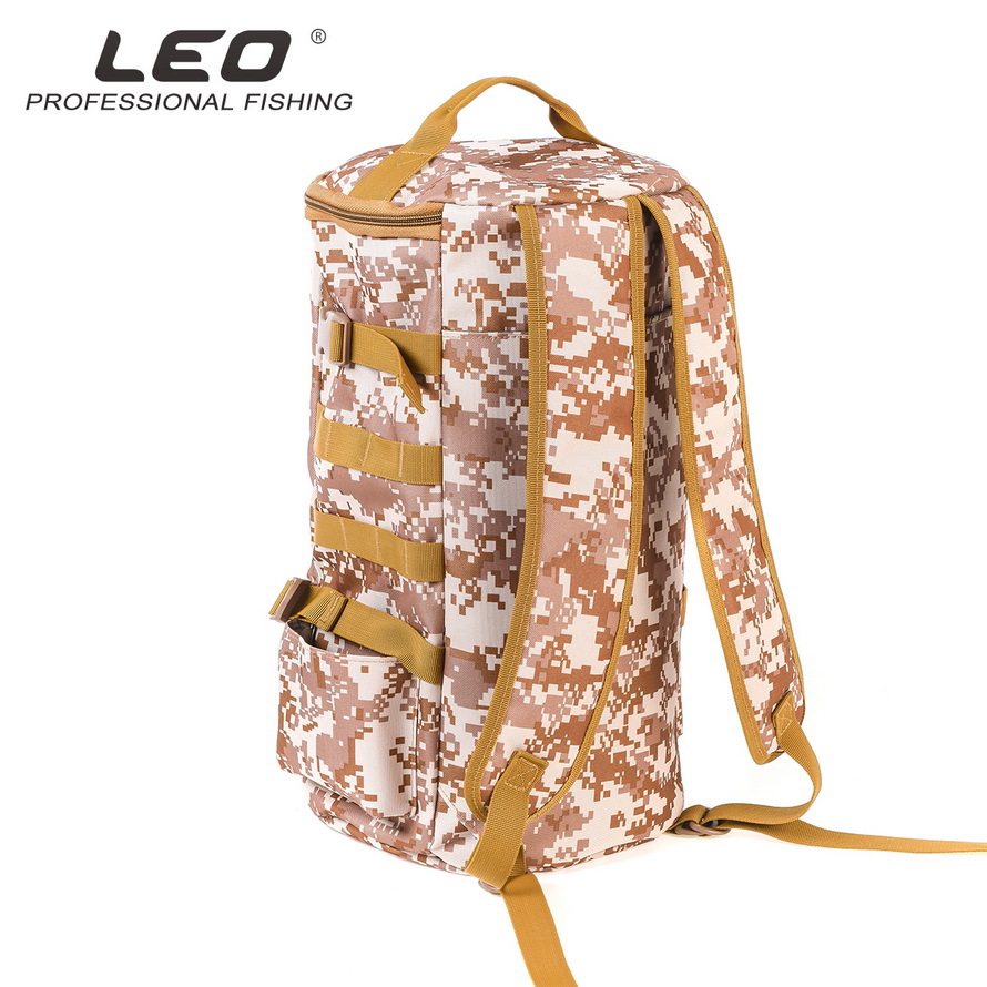 28085 LEO [Cylindrical Fishing Gear Backpack] Cylindrical Fishing rod Bag, Lull Outdoor Crossbody bag Export wholesale pic 24