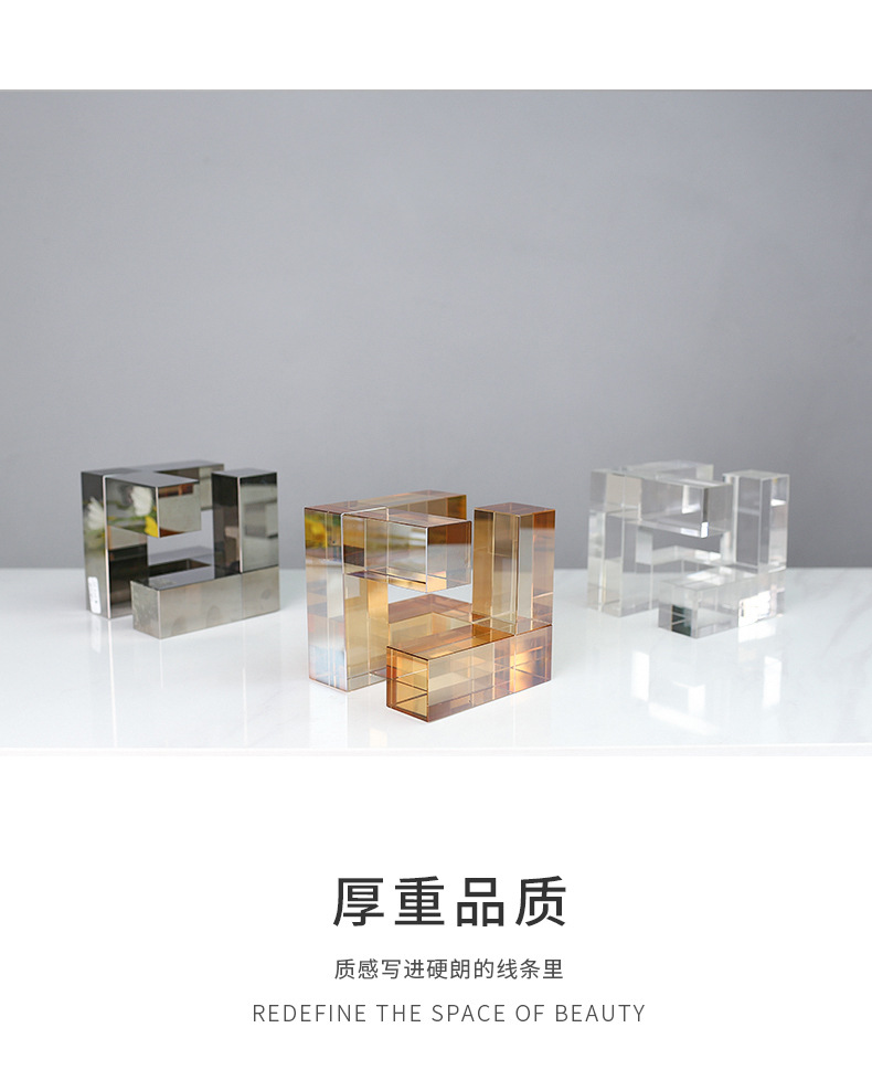 Cametti creative crystal ornaments, modern light luxury home soft furnishings, living room, TV cabinet, study decoration handicrafts pic 28