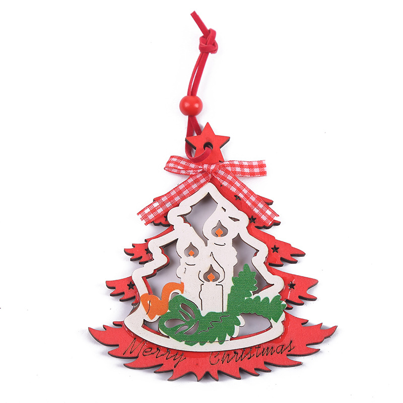 Christmas wooden pendants, festival supplies, wooden creative Christmas trees, snowman pendants, deer Christmas tree scene arrangements pic 12