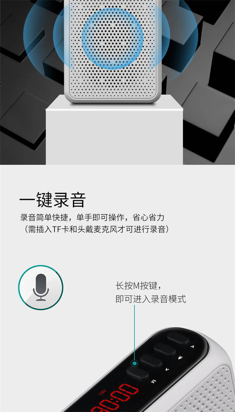 Takstar E300W Bee Microphone Wireless Bluetooth Promotional Tour Guide Loudspeaker for Street vending pic 34