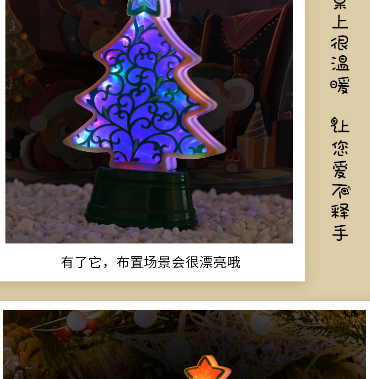 跨境圣诞节LED发光圣诞树装饰品圣诞灯光装饰品圣诞树爆款挂件详情18