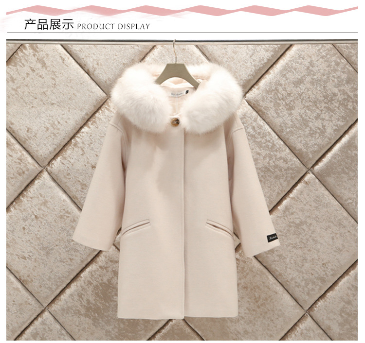 Woolen coat for women, mid-length, 2020 autumn/winter new Korean style, short and petite woolen coat, one-piece consignment pic 5