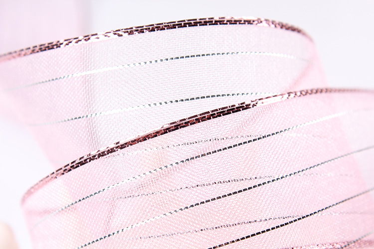 Wholesale of Dingxin bright silk striped ribbons, DIY handmade hair accessories, bouquets, packaging, transparent snow gauze ribbons, bows and colorful ribbons pic 11