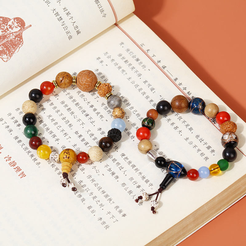 香灰琉璃朱砂十八籽菩提手串男单圈盘玩佛珠手链女小红书同款文玩详情14
