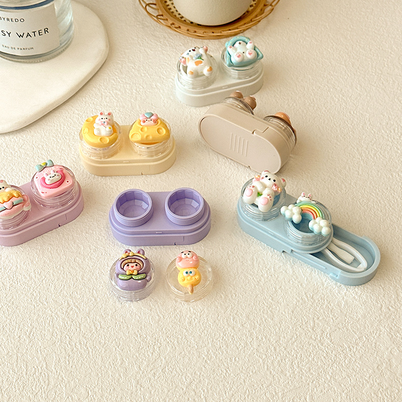 One-piece drawer-type contact lens case, beauty contact lens companion box, cute care box, compact and portable CT35 pic 19